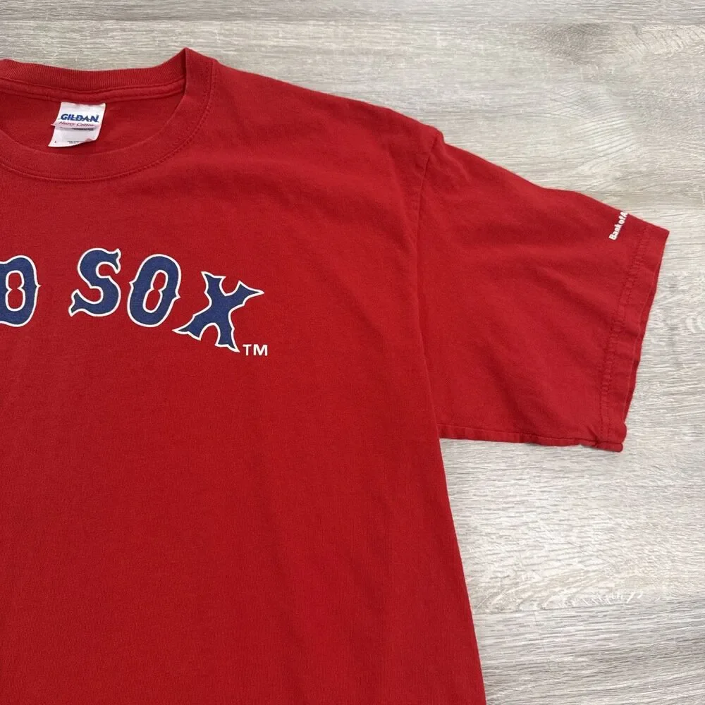 Boston Red Sox Shirt MLB Baseball Men's Red Large 100% Cotton